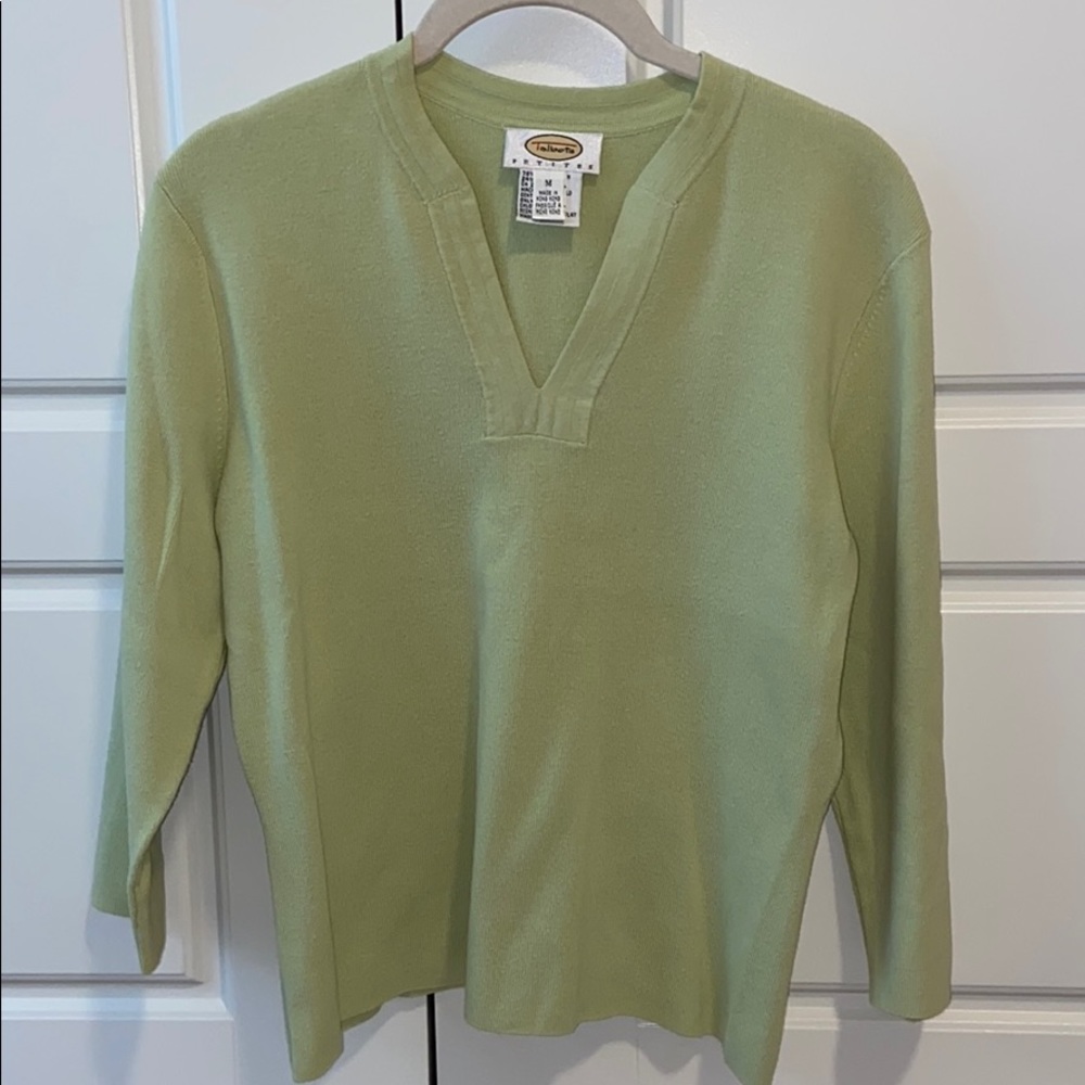 Talbots medium pale green sweater